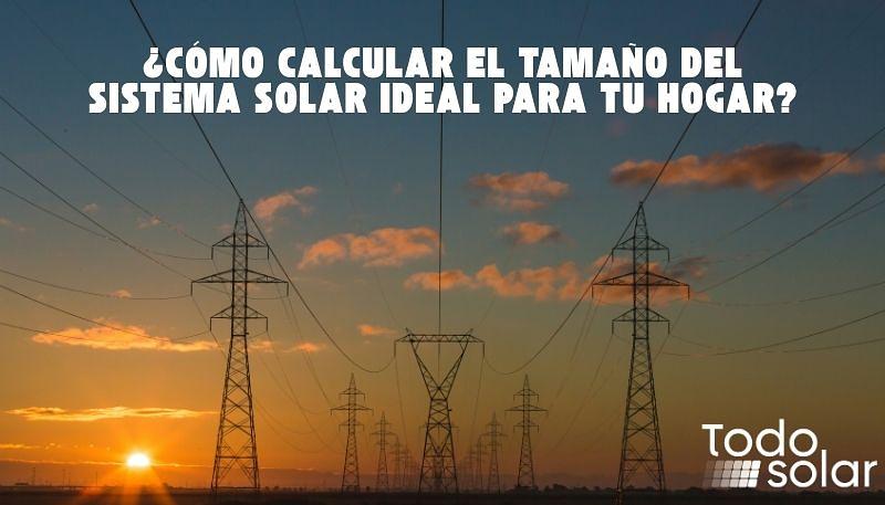 ¿Cómo calcular el tamaño del sistema solar para tu hogar?